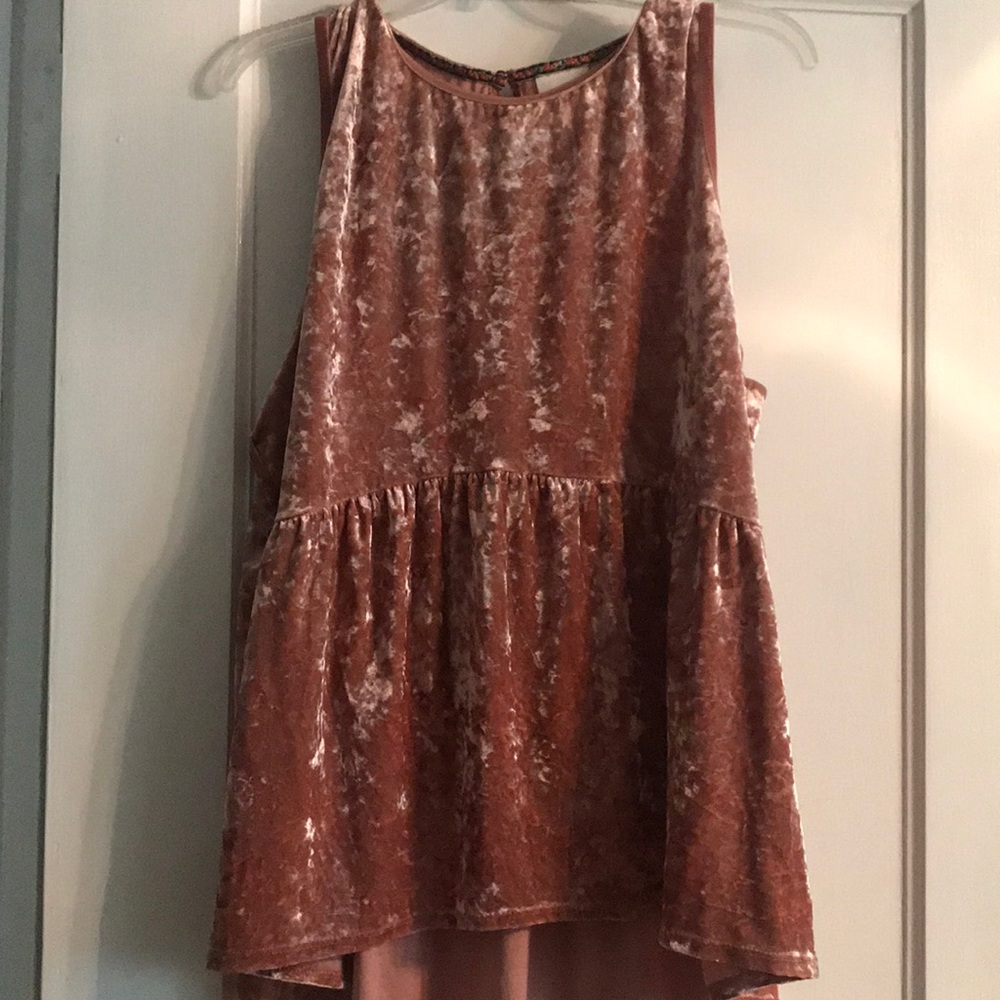 Crushed velvet top